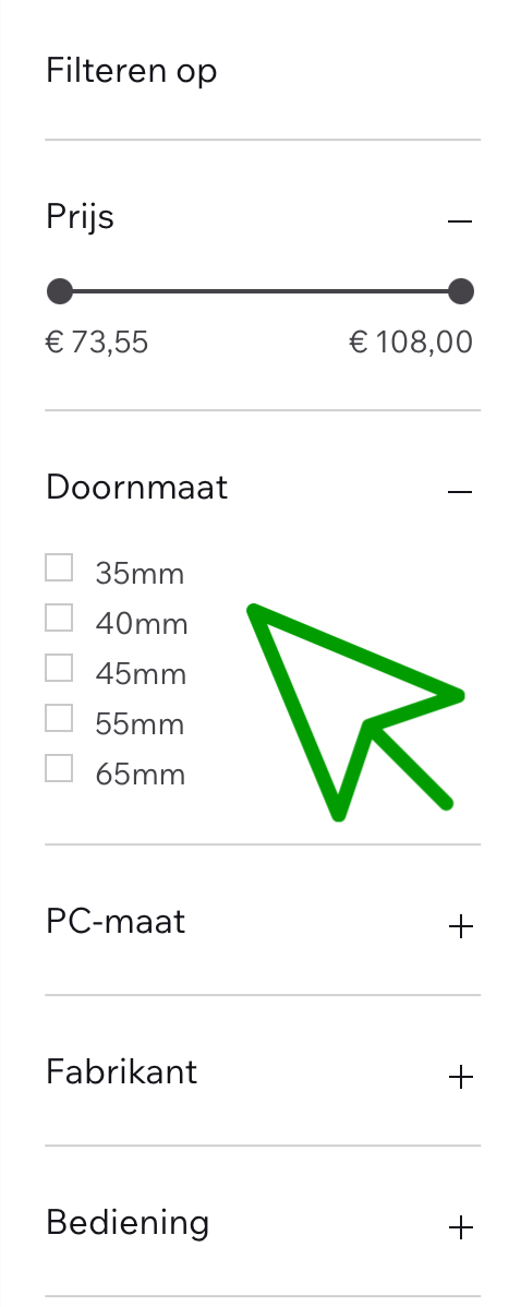Hoe meet ik een doornmaat?